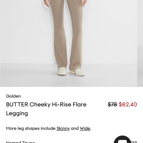 Aritzia BUTTER Cheeky Hi-Rise Flare Legging - Picture 2 of 12